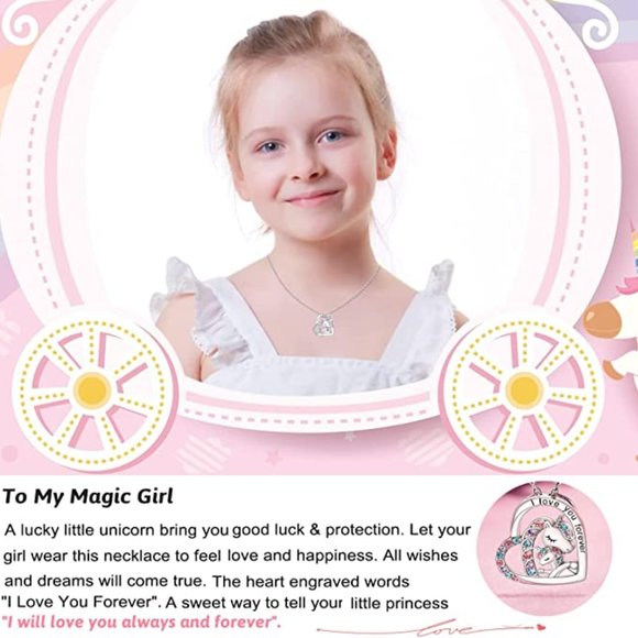 You are Magical Necklace for Girls Crystal Heart Pendant Necklaces Jewelry Gifts - Picture 4 of 6